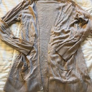 tan cardigan